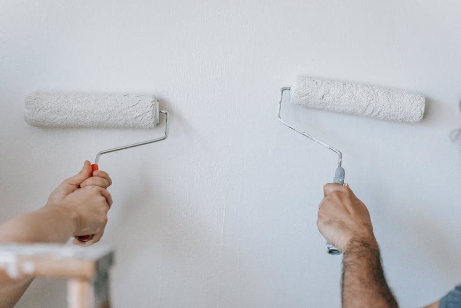 Pintura de pared interior con rodillo