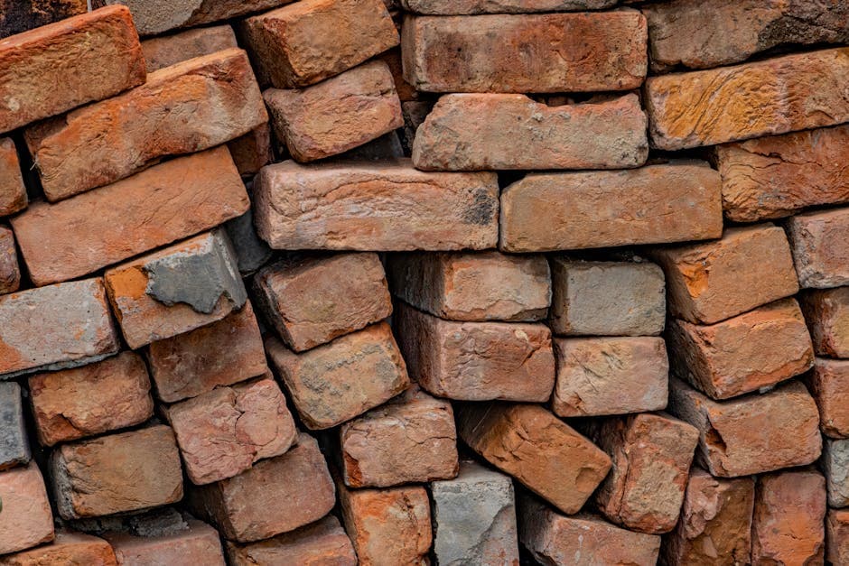 Muro de termoarcilla en construcción de vivienda